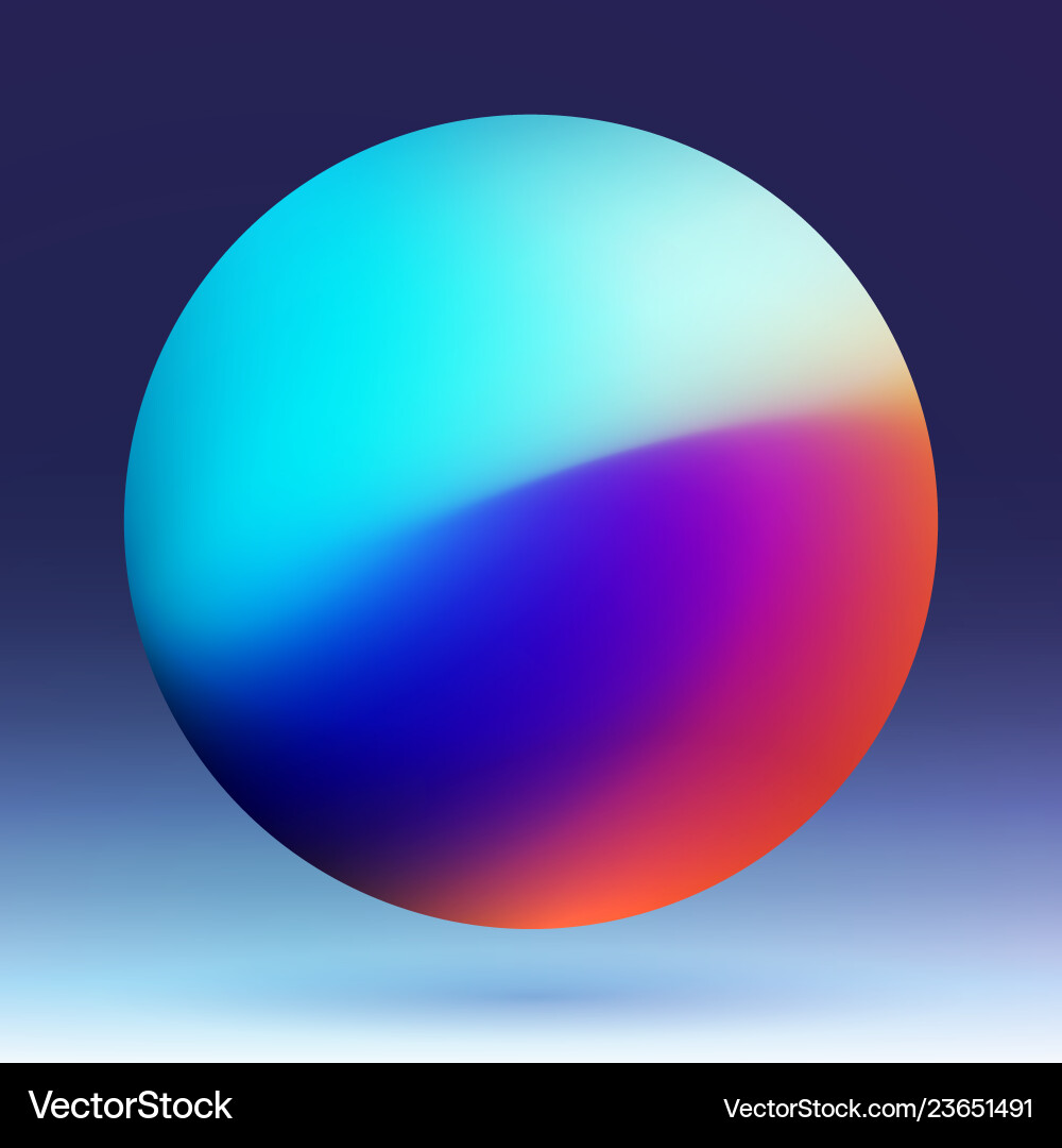 Abstract planet colorful mesh Vector Image