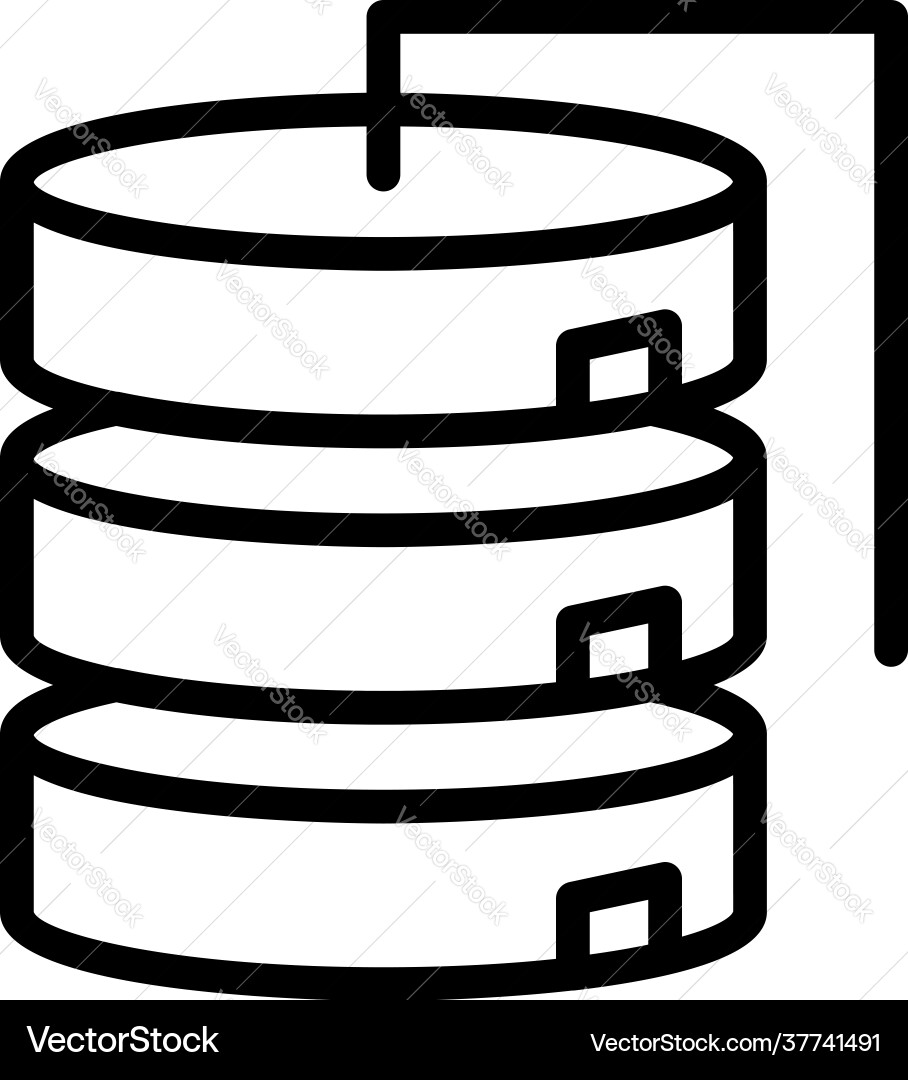 Api server icon outline style Api server icon outline style vector image