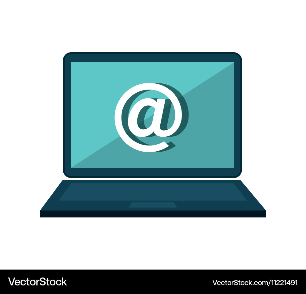 Arroba symbol web button isolated icon Vector Image