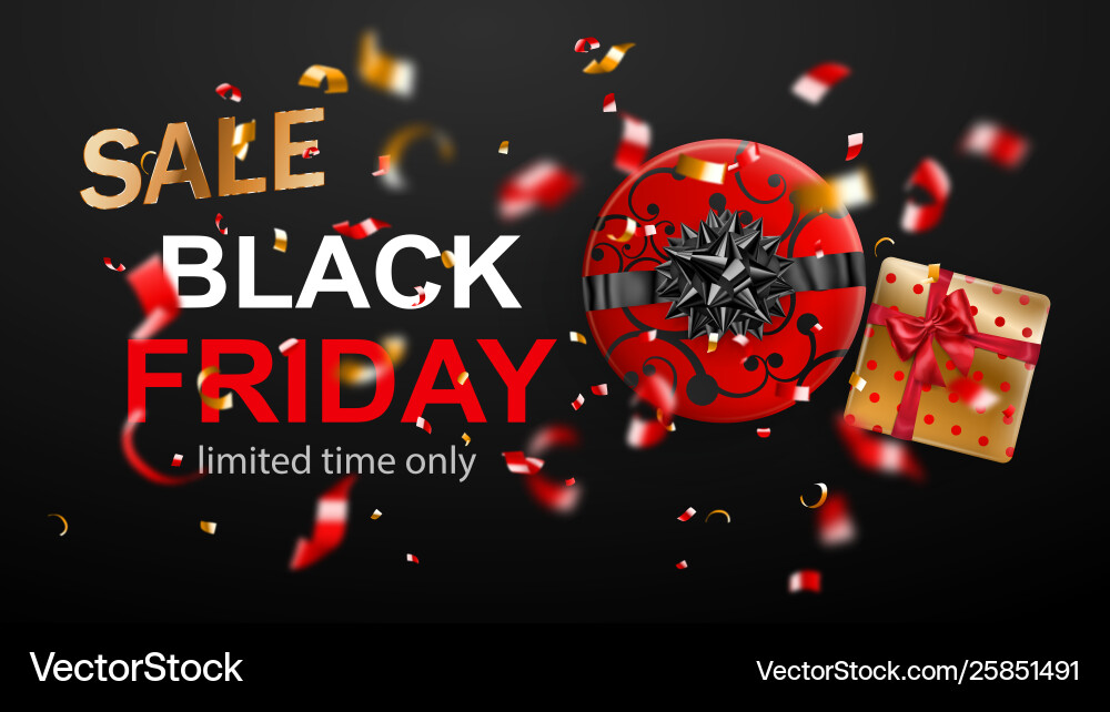 Black friday sale banner Black friday sale banner vector image