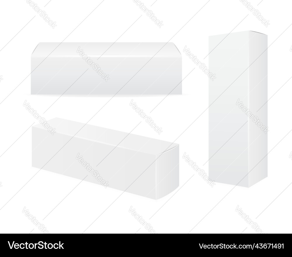 Box packaging of toothpaste empty template vector image
