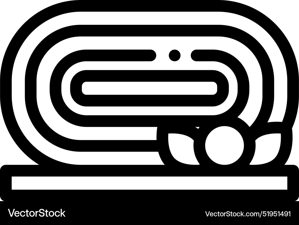 Chocolate roll icon thin linear style design Chocolate roll icon thin linear style design vector image
