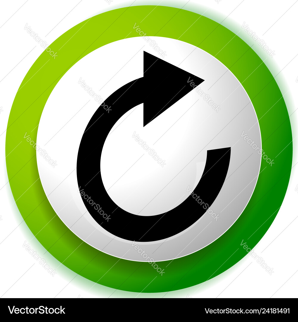 Circular arrow icon revolve rotate iteration Vector Image