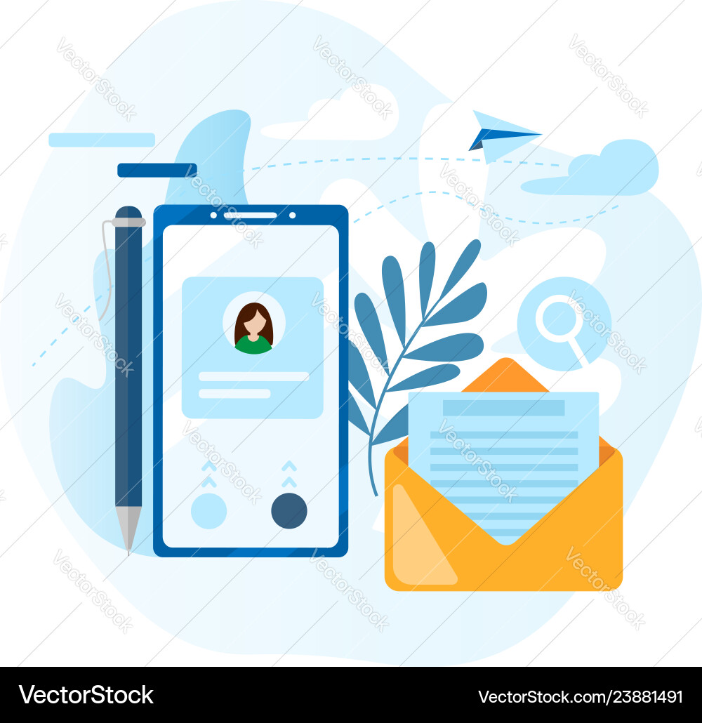 Concept of the call address book note Concept of the call address book note vector image