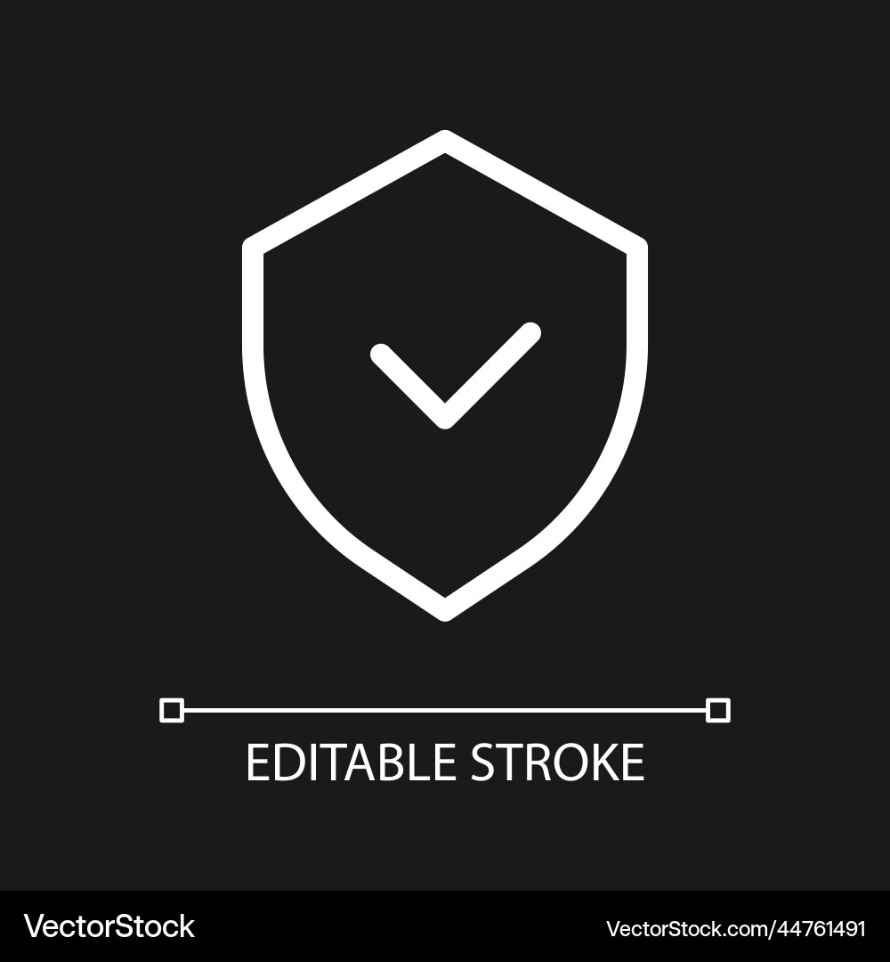 Cyber security pixel perfect white linear ui icon Cyber security pixel perfect white linear ui icon vector image