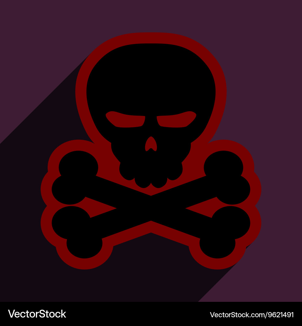 Flat with shadow icon and mobile application vector image