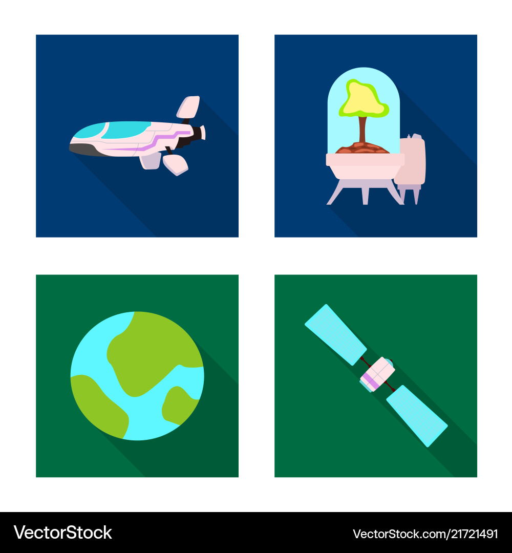 Isolated object of mars and space icon set Isolated object of mars and space icon set vector image