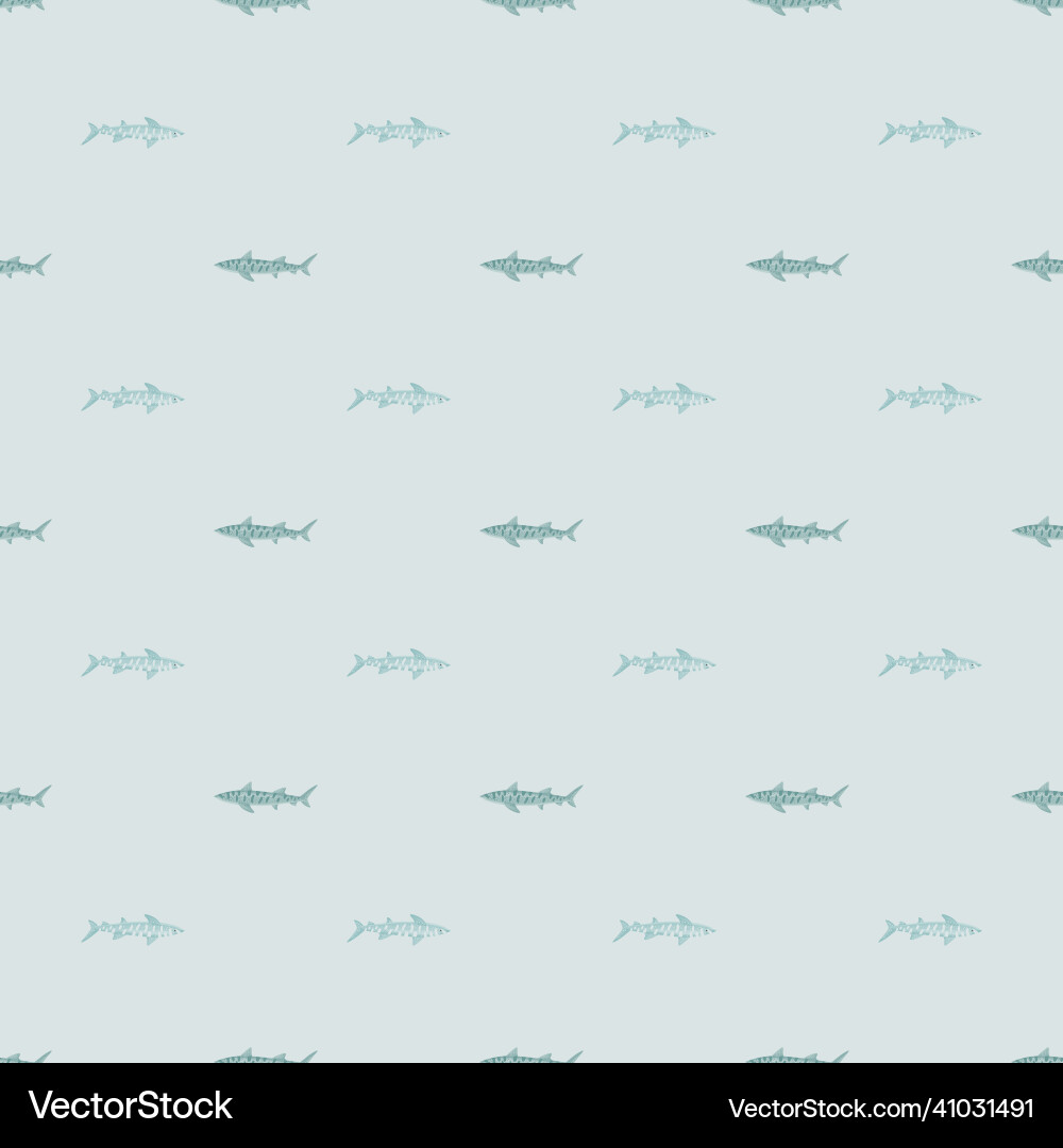 Leopard shark seamless pattern in scandinavian Vector Image