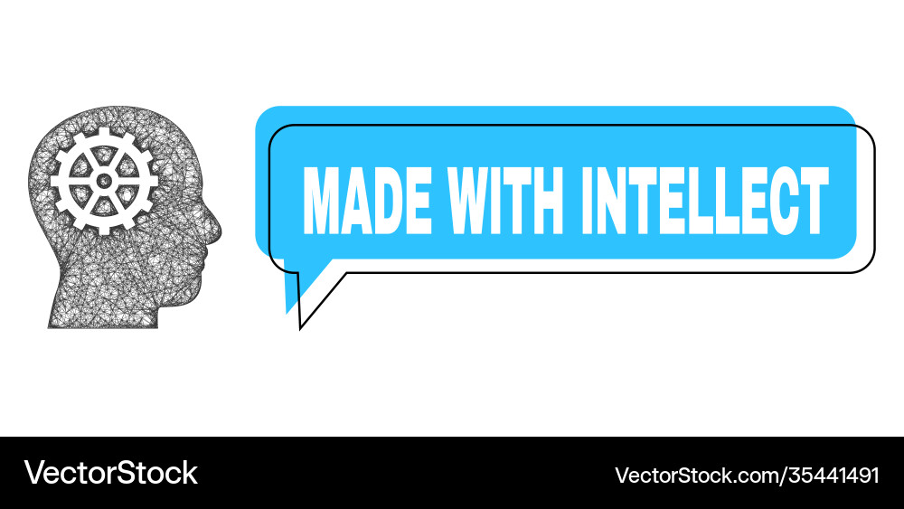 Misplaced made with intellect speech bubble Misplaced made with intellect speech bubble vector image