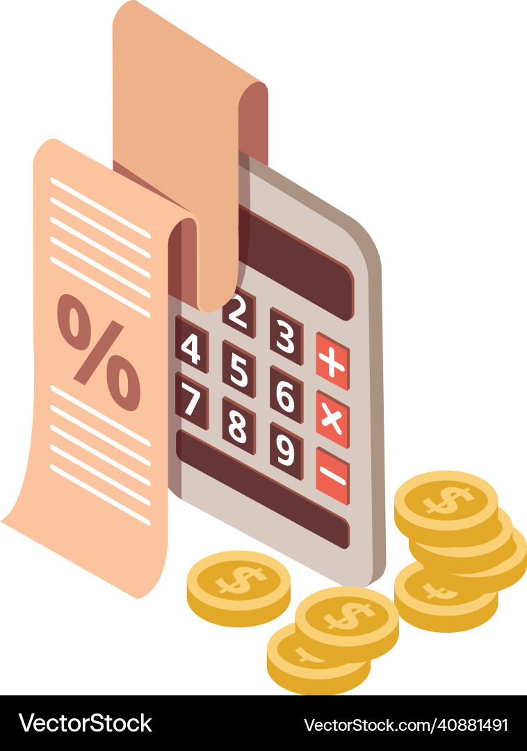Mortgage accounting coins composition Mortgage accounting coins composition vector image
