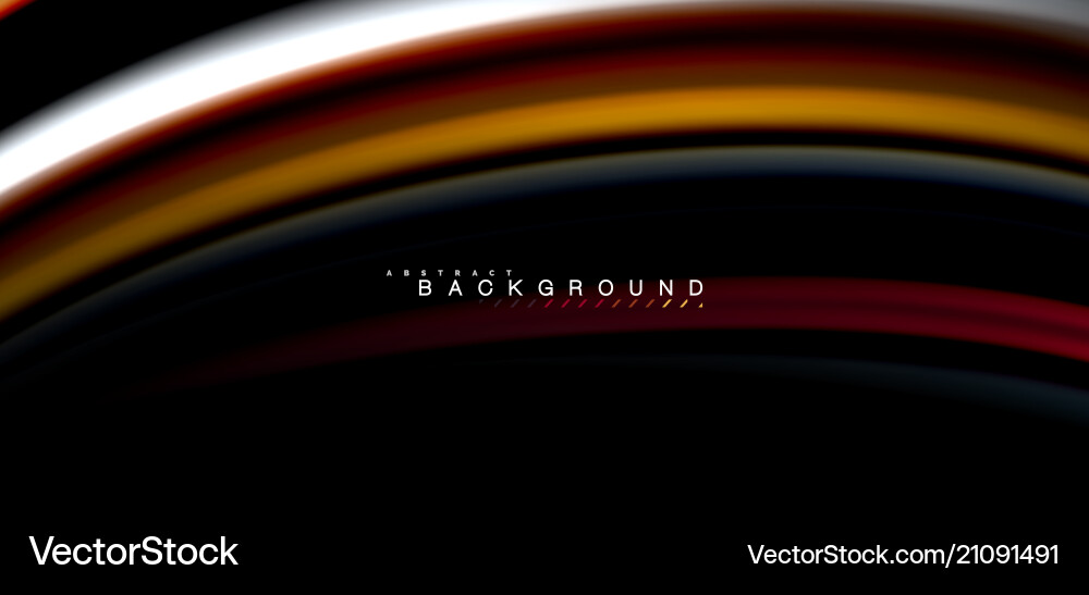 Multicolored wave lines on black background design Vector Image