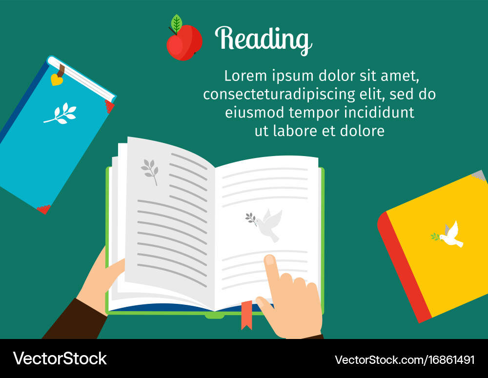 Open notepad scheduler with bookmark vector image