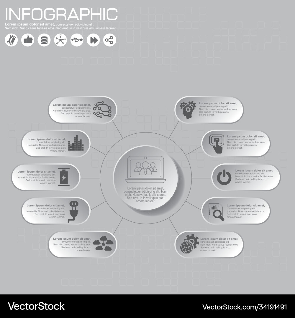 Part report with logo and icons set Part report with logo and icons set vector image