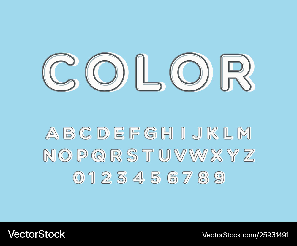 Retro font and alphabet stock Retro font and alphabet stock vector image