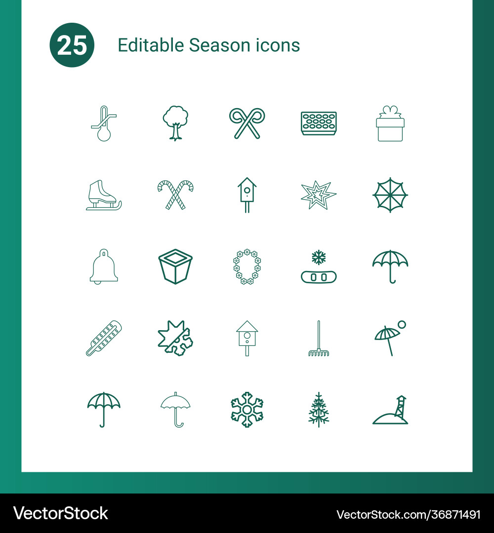 Saison Icons Saison Icons vektorbild