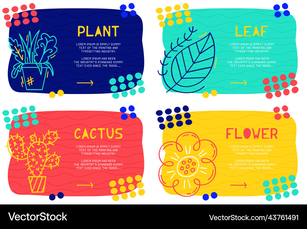 Set abstract landing page pattern with different Set abstract landing page pattern with different Vector Image
