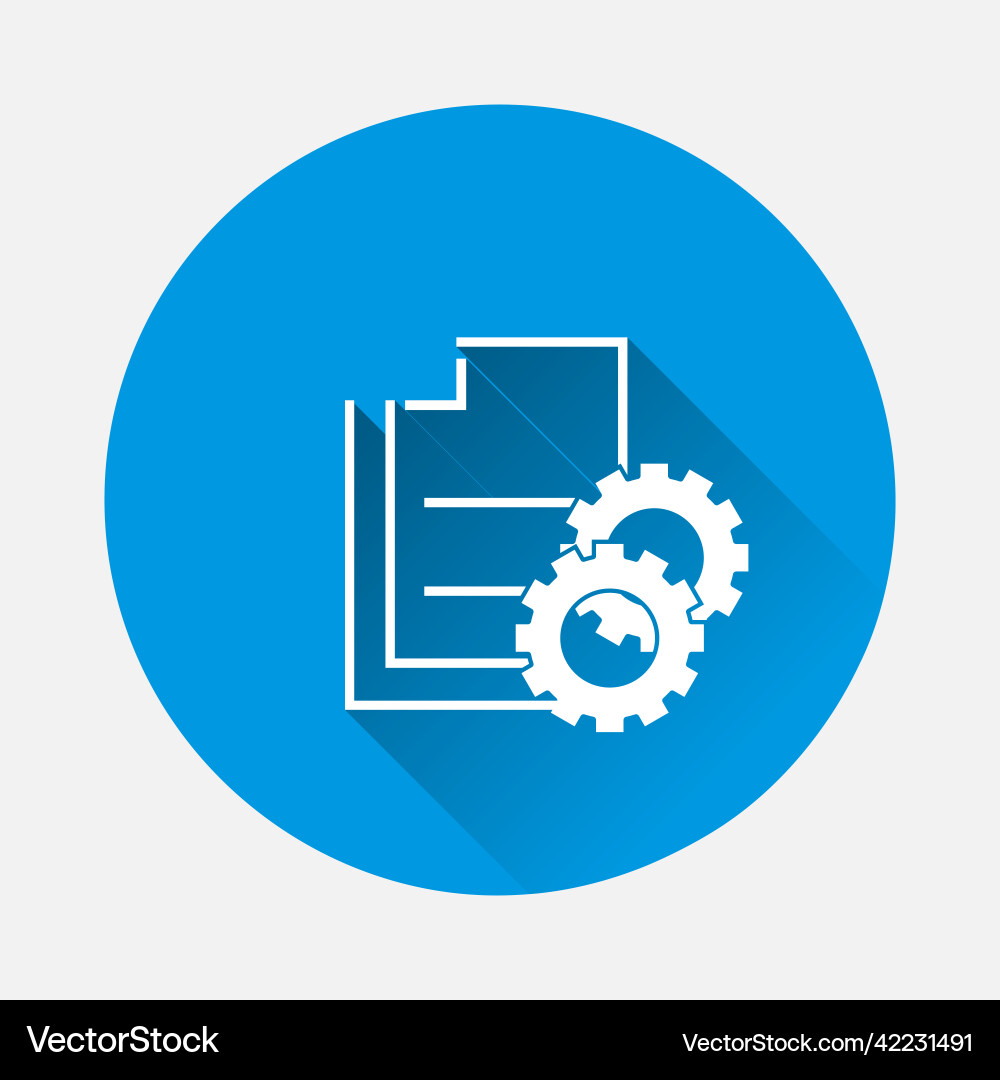 Setting document icon cog gear and sheet Setting document icon cog gear and sheet vector image