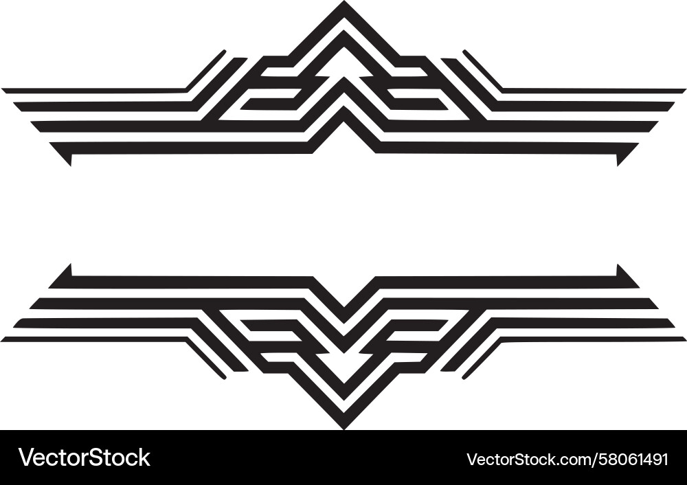Sharp Triangular Dividers Vector Image