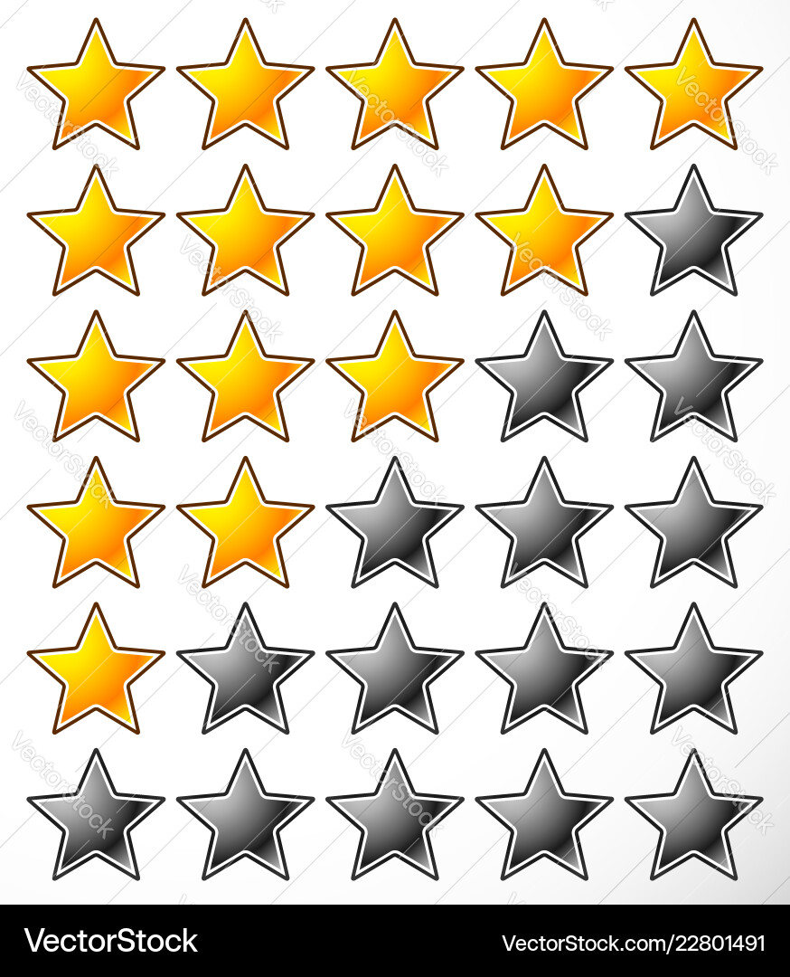 Star rating element template Star rating element template vector image