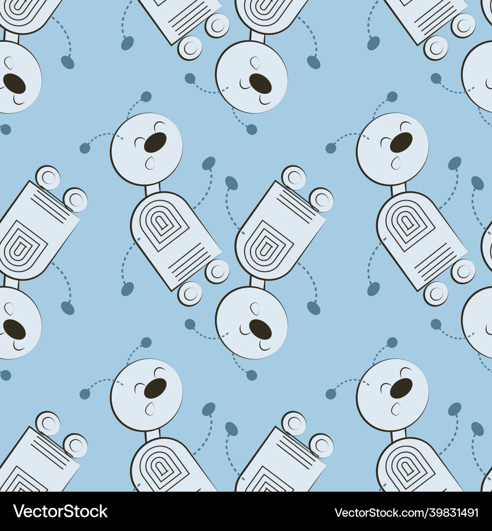 Stylized dancing robots - graphics machine revolt vector image