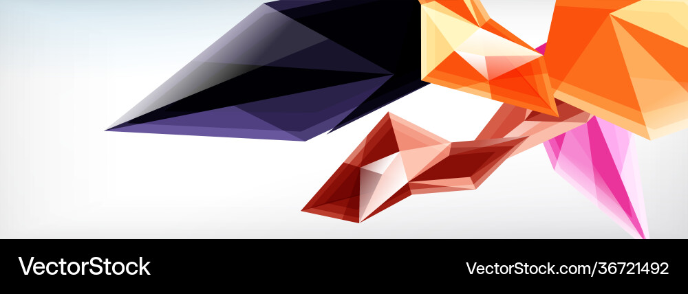 3d triangles and pyramids abstract Vector Image