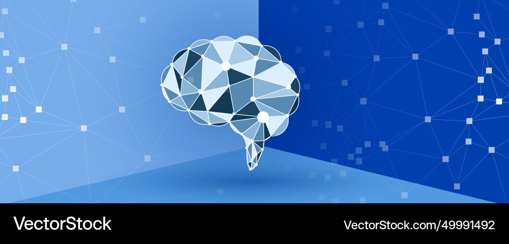 Abstract artificial intelligence cloud computing Vector Image