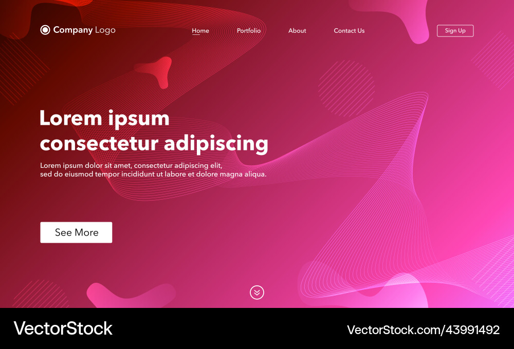 Abstract background website landing page template Abstract background website landing page template vector image