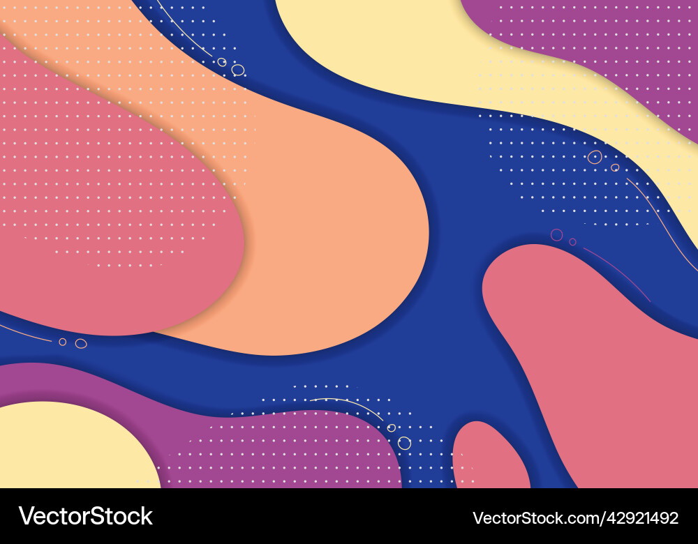 Abstract colorful doodles template design Vector Image