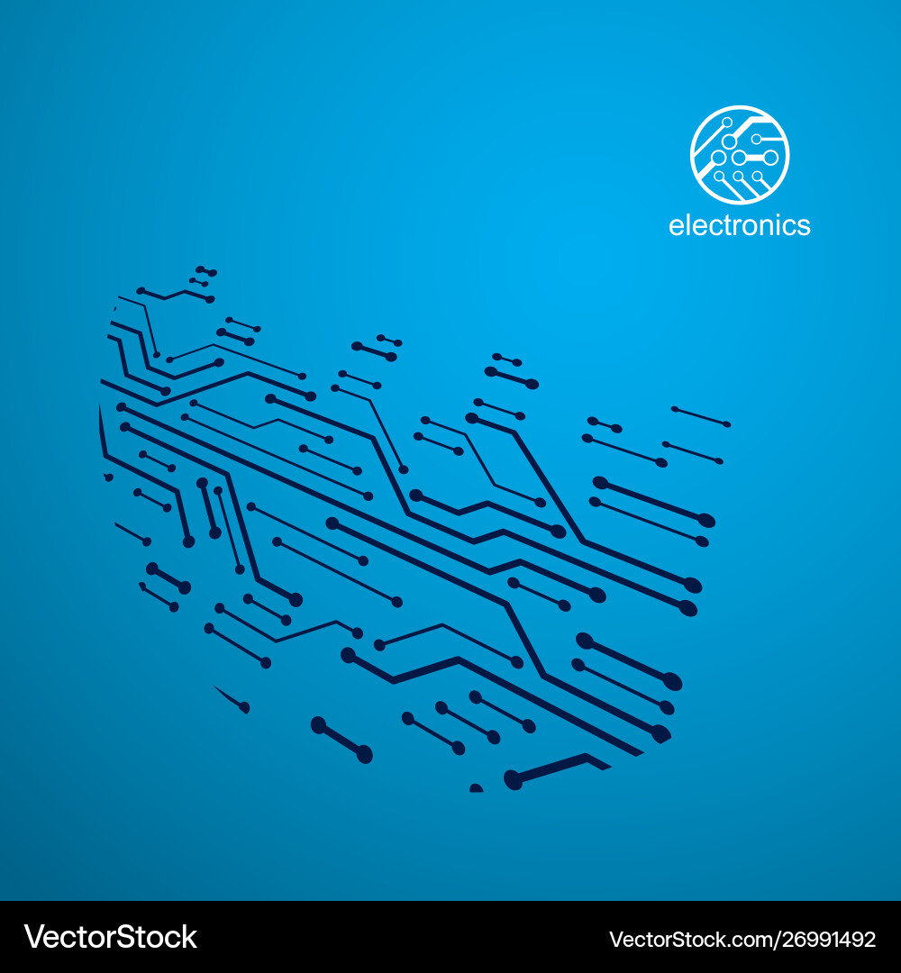 Abstract technology with circuit board high tech Abstract technology with circuit board high tech vector image