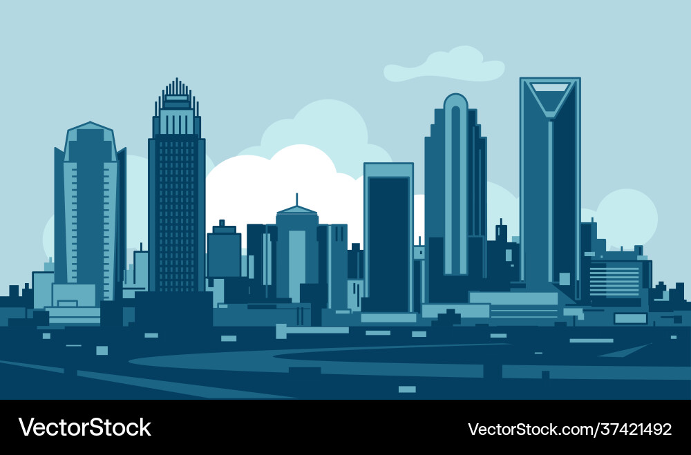 Charlotte North Carolina Skyline vector image