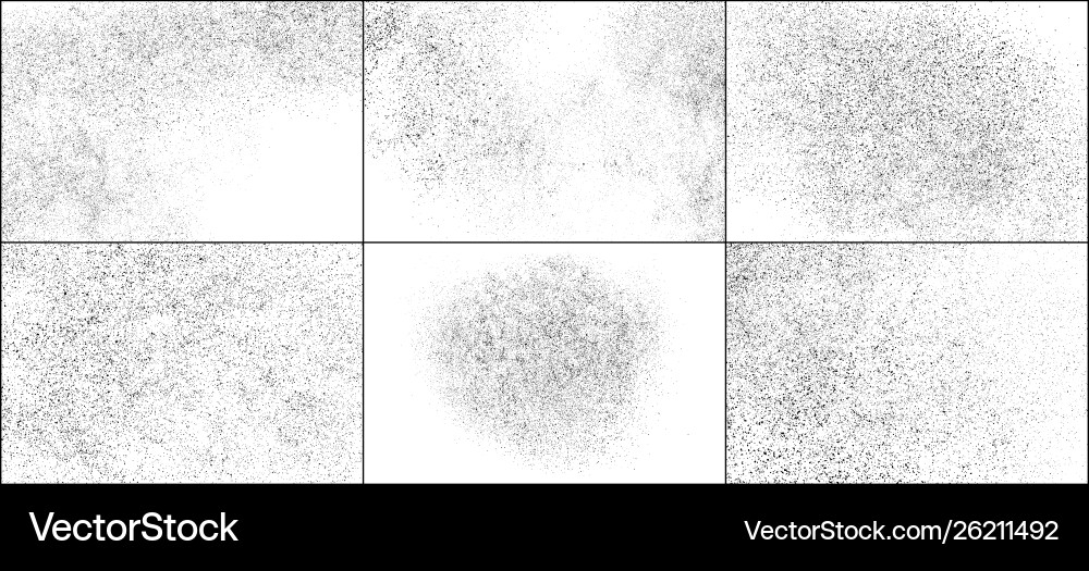 Dark rough noise particles set elements Vector Image