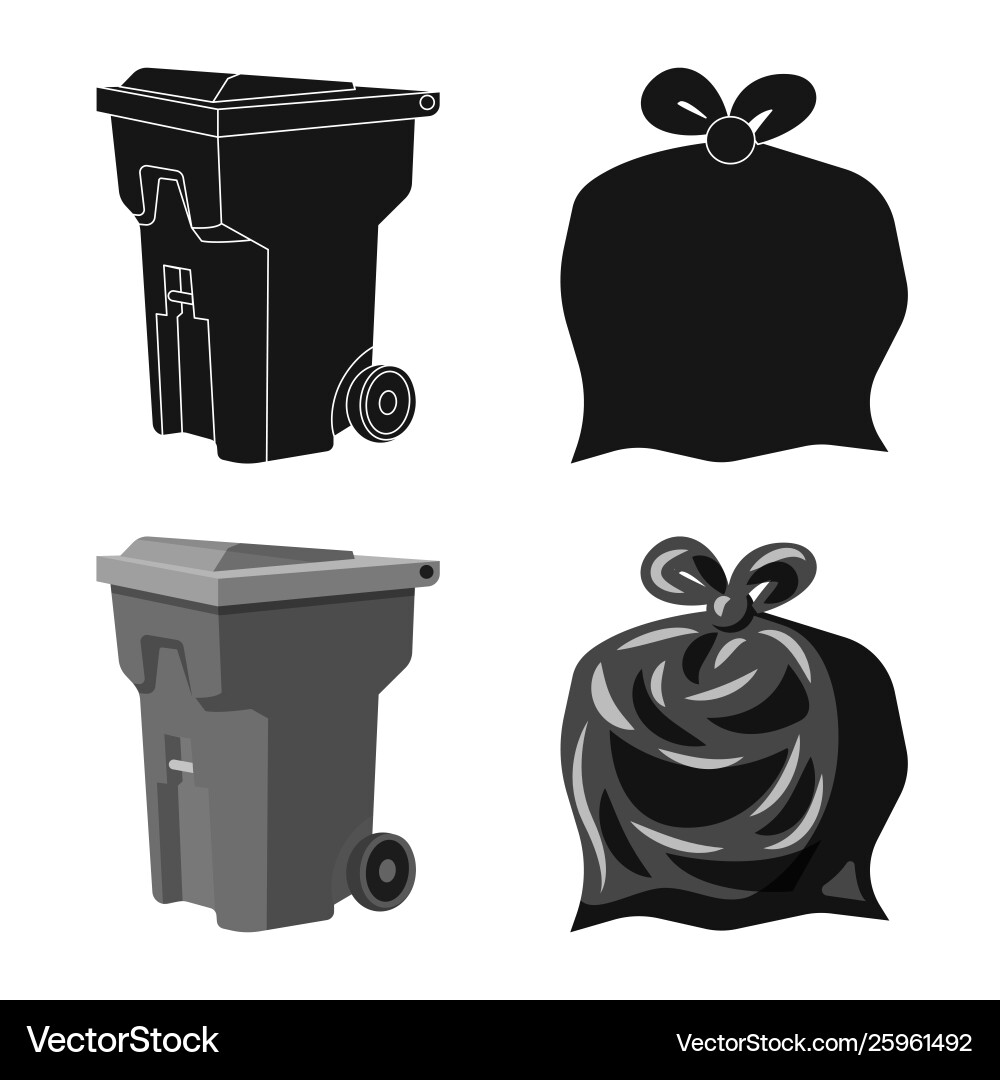 Design dump and sort symbol set vector image