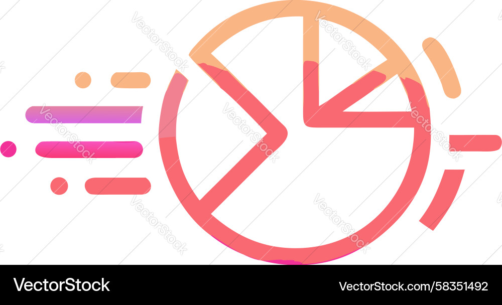 Dynamic Speed Pie Chart Vector Image