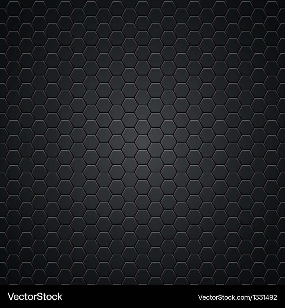 Metallic Carbon Texture - Hexagonal Pattern Vector Image