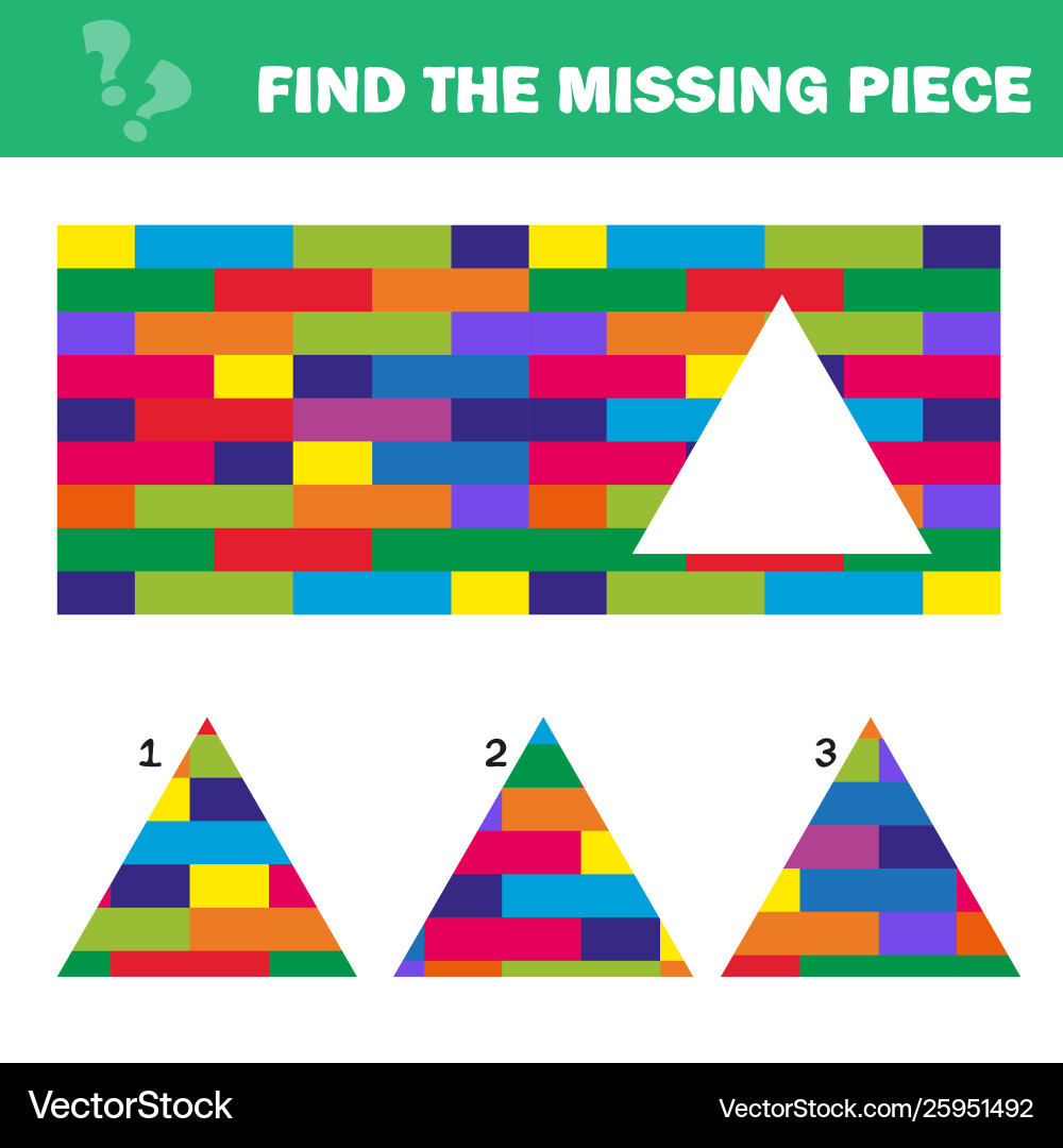 Missing Block Puzzle - Logic Game vector image