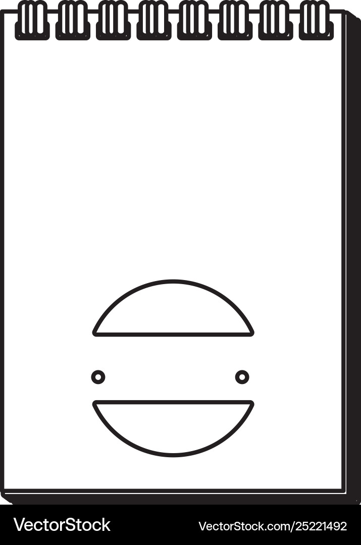 Paper notepad isolated icon Paper notepad isolated icon vector image