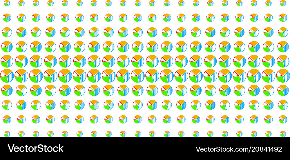 Pie chart shape halftone effect Pie chart shape halftone effect vector image