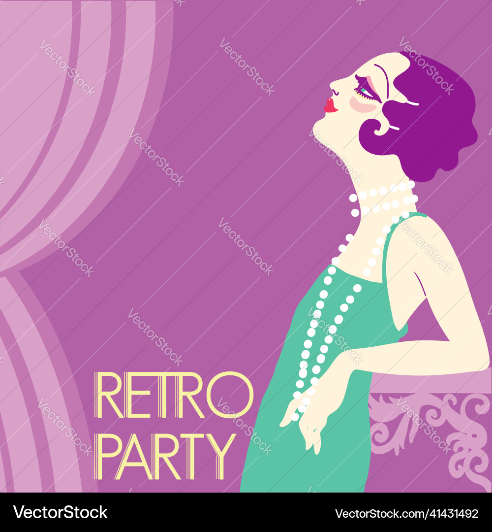 Retro Party Einladung Design Vorlage Vintage Retro Party Einladung Design Vorlage Vintage vektorbild