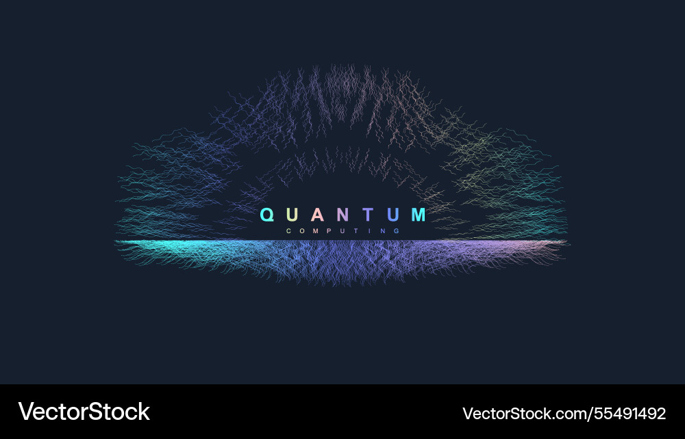 Scientific quantum computer Royalty Free Vector Image