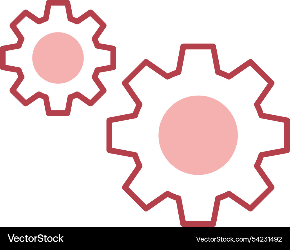Setting line fill icon Vector Image