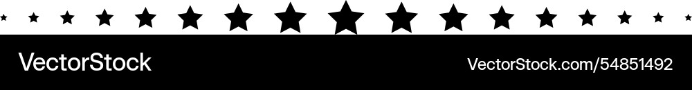 Star divider border frame horizontal line shape Star divider border frame horizontal line shape vector image
