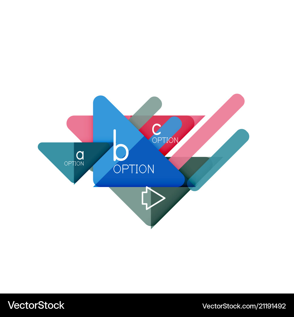 Triangle data visualization design option Triangle data visualization design option Vector Image