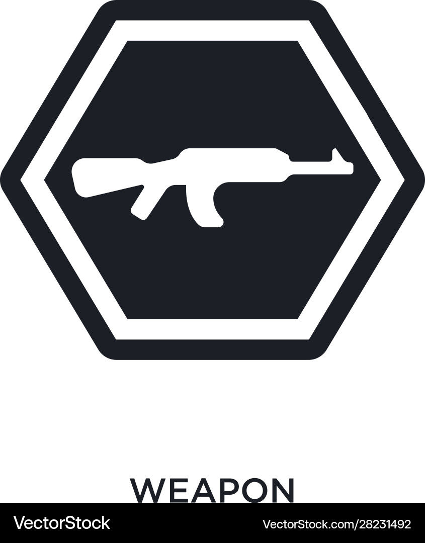 Weapon isolated icon simple element from signs Vector Image