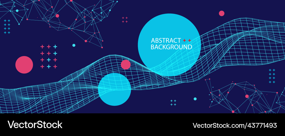 Abstract 3D Wave Surface Background vector image