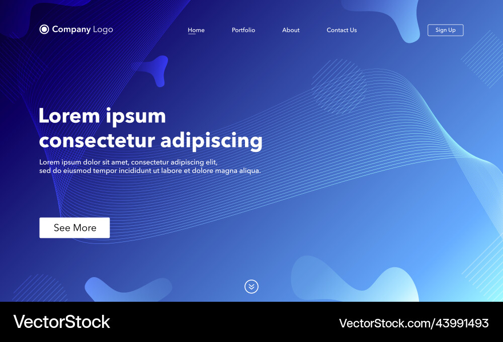 Abstract background website landing page template Abstract background website landing page template vector image