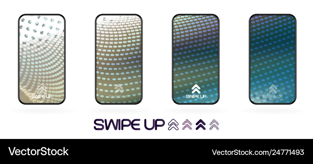 Abstract gradient swipe up icon background Vector Image