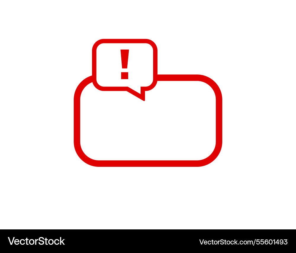 Alert sign framework with exclamation in balloon Vector Image