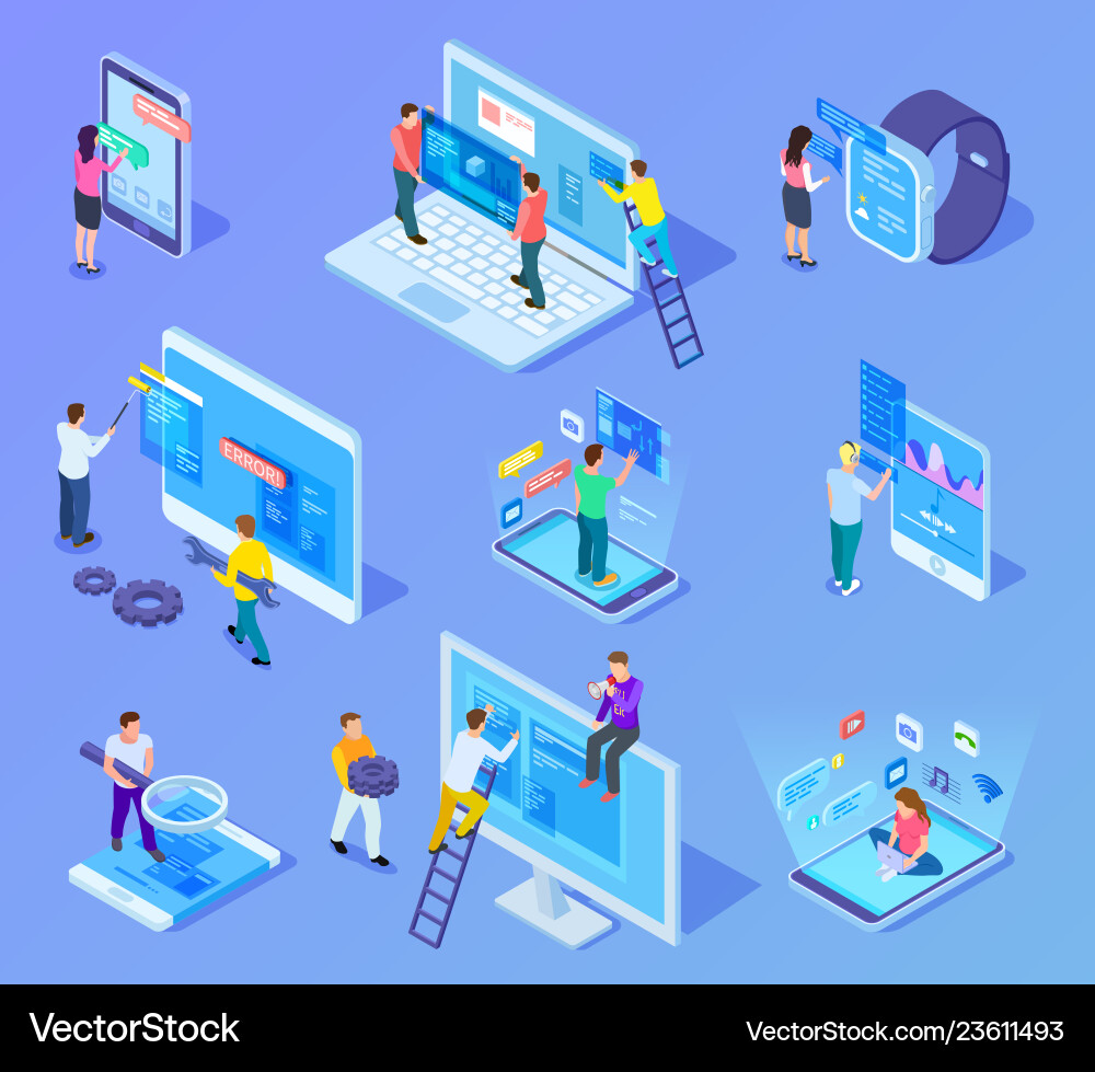 App Development & User Interface vector image