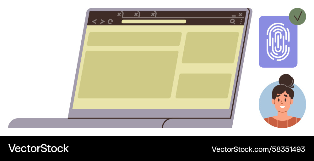 Biometric Authentication Login Vector Image