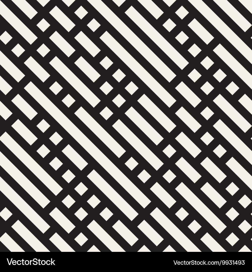 Black and White Diagonal Line Pattern vector image